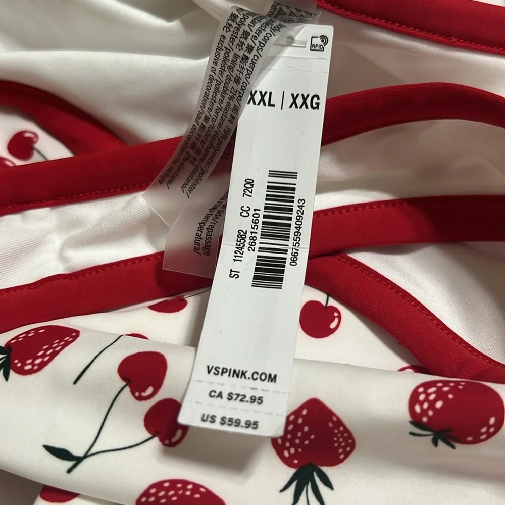NEW VS pink X frankie’s Bikinis swim one piece Summer berries size XXL
